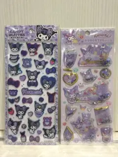 キャンディーグリッターステッカー　キラキラカプセルシール　クロミ　2枚セット