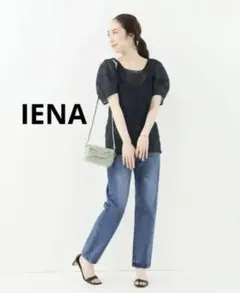 ☆ IENA イエナ ボリュームスリーブ 花柄 シアー 半袖 シャツ ブラウス