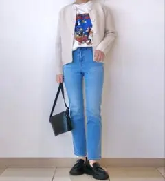 新品未使用　ユニクロ　ニットショートジャケット　オフホワイトL