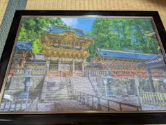【完成品】日光東照宮 ジグソーパズル 1000マイクロピース フレーム付きのサムネイル