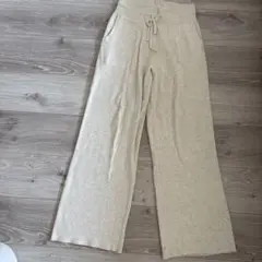 UNIQLO ッシャブルリブニットパンツ　　Lサイズ