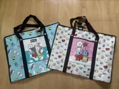 BT21×LINE FRIENDS★BTSショッピング・エコ・トートバッグ青・白