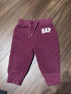 GAP バーガンディ スウェットパンツ 6-12ヶ月