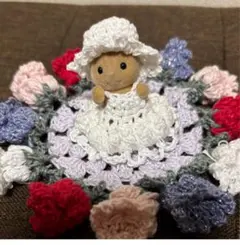 045)ミニチュアドール服&帽子／シルバニア　キューピー