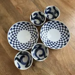 ◼️出品3/25(水)迄◼️美品【有田焼】6点SET 丸皿 多用鉢 蕎麦猪口