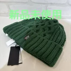 新品未使用　ディーゼル　ダークグリーン ニット帽 ケーブル編みのサムネイル