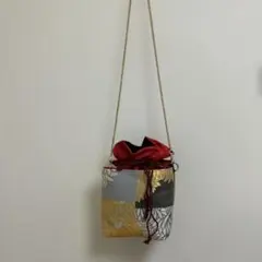 花柄刺繍 和装用ショルダーバッグ帯リメイク