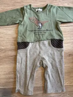 【bebe reduction】恐竜刺繍ロンパース