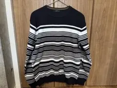 COMME CA ISM ボーダーニット クルーネック M メンズ