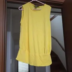 DKNY ノースリーブ トップス イエロー S