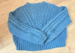 ROSEBUD 青い長袖ニットセーター Fサイズ