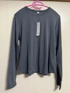 GU ソフトリブクルーネックT