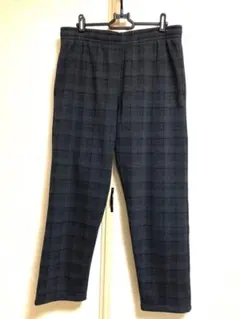 ☆超美品☆極暖裏地毛布☆スタイルアップ♪チェックイージーワイドパンツL☆
