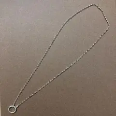 アガット　シルバー ダイヤモンドネックレス（45センチ）