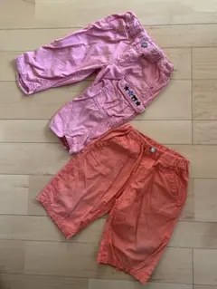 ミキハウスとムージョンジョンの ハーフパンツ　2枚セット　110cm