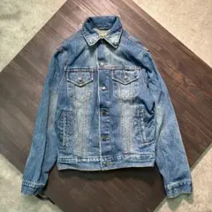 7AS10 デニムジャケット　Gジャン ブルー　アメカジ　M タイト　古着
