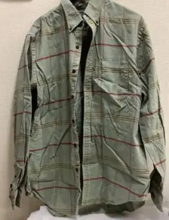 7297⑥Lands' End 長袖チェックシャツ L