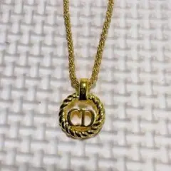 新品仕上げ済・美品クリスチャンディオール ネックレス サークルCDロゴ