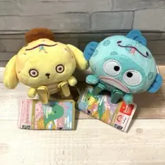 サンリオキャラクターズ　肩乗せクリップ　ハンギョドン　ポムポムプリン