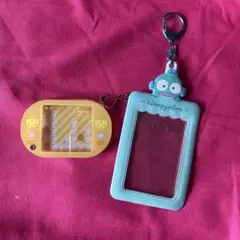 キャラクター付きゲームストラップ ハンギョドン写真入れキーホルダー