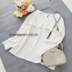 ストロベリーフィールズ＊白長袖ブラウス＊フリル