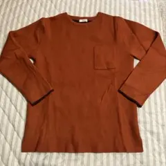 a.v.v アーヴェヴェ ニット/セーター（オレンジ/橙色）裏地ブラウン　アベベ