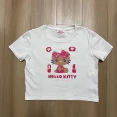 HELLO KITTY 日焼けキティ Tシャツ クロップド丈M ホワイトのサムネイル