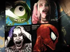 keetatat パネルアート　ジョーカー、ハーレークイン2点