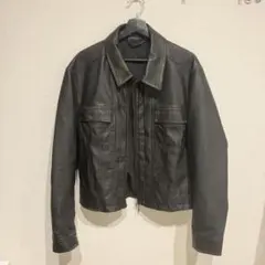 ZARA フェイクレザージャケット　短丈　ブラック M