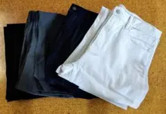 ■新品3枚＆超美品1枚の計4枚セット!ユニクロ／ワイド系パンツ　Lサイズ-W34