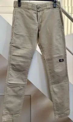 ［美品］Dickiesベージュ スリムフィット ワークパンツ