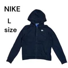 ナイキ　パーカー　トップス　フルジップ　長袖　黒　レディース　L 2094