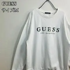 【希少】GUESS スウェット サイズM　 ホワイト ビックロゴ