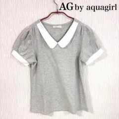 AG by aquagirl 襟付きパフスリーブ カットソー グレー Mサイズ