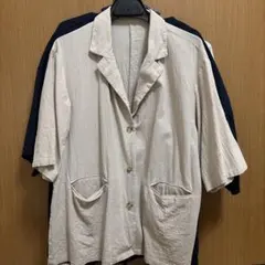 クリーム色 半袖 テーラードジャケットのサムネイル