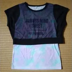 メッシュデザイン Tシャツ 140サイズ グラデーション 女児
