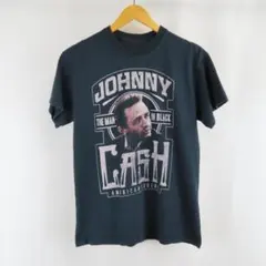 JOHNNY CASH THE MAN IN BLACK バンド 셔츠 M 블랙