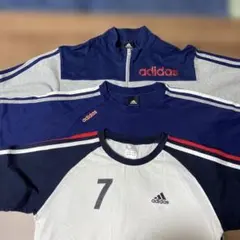 160 adidas Tシャツ2枚&ジップアップ1枚　セット売り　アディダスのサムネイル