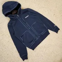美品【PUMA】 フード付きパーカー ネイビー／XS／モコモコ／冬物／アウター