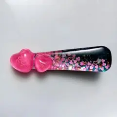 レジンヘアクリップ　ヘアピン hairclip 髪留め　ハート流れ星