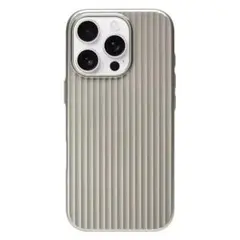 iPhone17Proケース グレー MagSafe対応 メッキフレーム