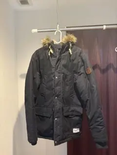 QUIKSILVER ネイビー 冬用ジャケット Mサイズ ファー付き