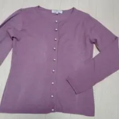 【美品】ナチュラルビューティーベーシック リアルファー付カーディガン