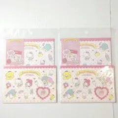 新品 サンリオキャラクターズ レターセット 2袋セット 文房具 可愛い ①