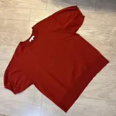 半袖　ニット　さらさらクルー