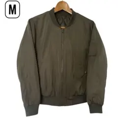 カーキ MA-1 ブルゾン Mサイズ 中綿入り シンプル 無地 ジャケット
