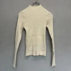 【Dazy】デイジー クリーム色 リブ編み ハイネックニット 長袖