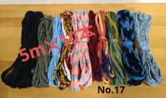No.17 ズパゲッティ　Tシャツヤーン　お裾分けパック　5m✕10本セット