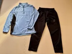 ルースイソンブラ　ジャージ上下セット Lサイズ　ライトブルー/ブラック