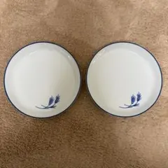 サントリー金麦　あいあい皿　京都たち吉製　藍麦丸皿2枚セット　中古品のサムネイル